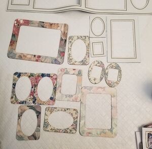 Assorted Magnetic Picture Frams Set Of 34, Foral,plain